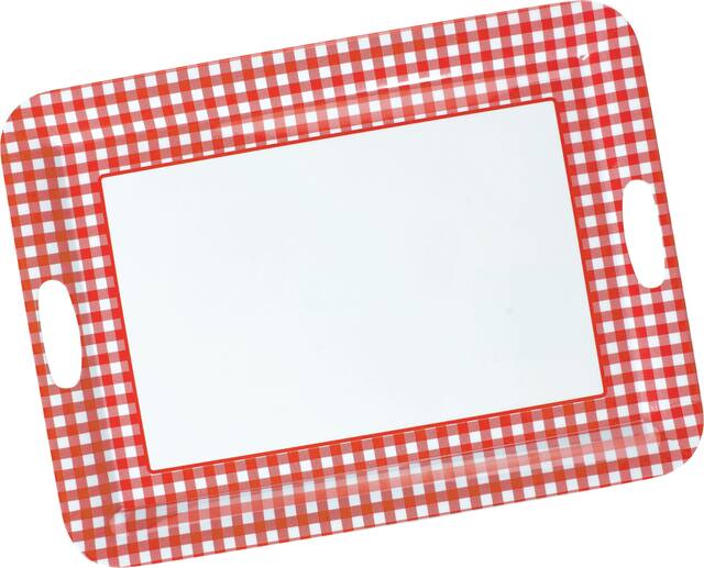 Picnic Party Red Gingham Serving Tray Overhead_Flat