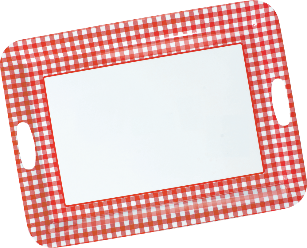 Picnic Party Red Gingham Serving Tray Party City