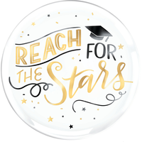 Plateau de service Remise de diplôme, or métallique Overhead_Flat