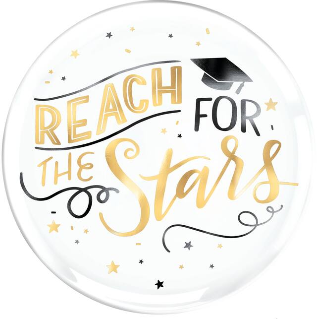 Plateau de service Remise de diplôme, or métallique Overhead_Flat