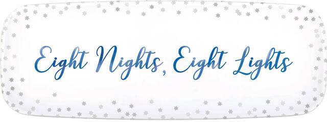 Plateau rectangulaire en plastique Eight Nights Eight Lights Front_Flat