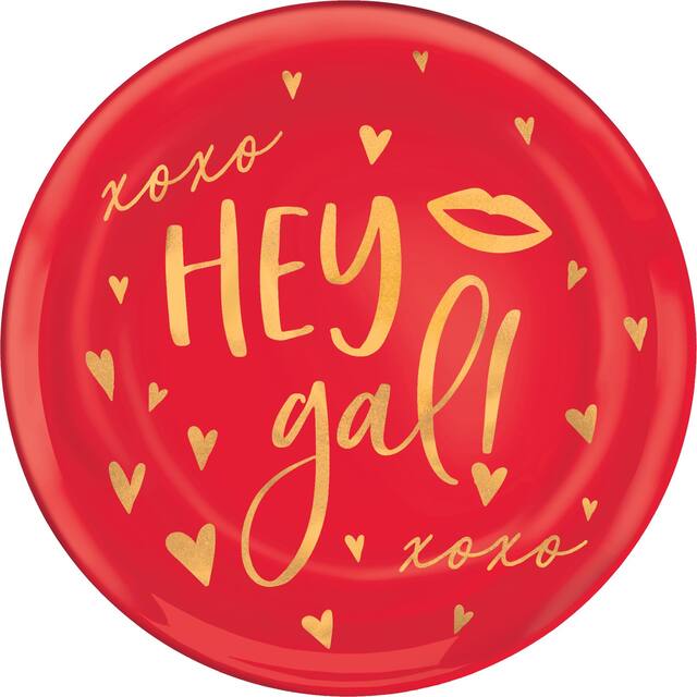 Hey Gal Dessert Plates, 4-pk Overhead_Flat