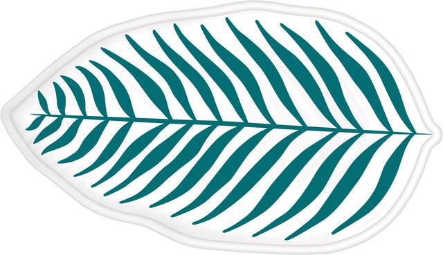Shaped Key West Palm Leaf Platter Overhead_Flat