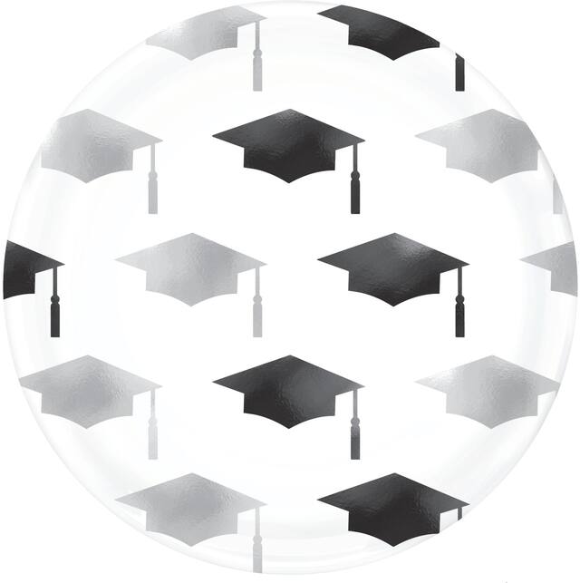Grid Graduation Plastic Lunch Plates, 20-pk Overhead_Flat
