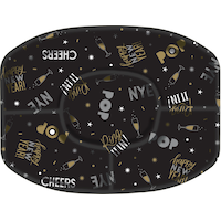 Black, Gold & Silver New Year's Eve Sectional Platter Overhead_Flat