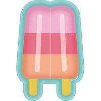 Assiettes sucette glacée Just Chillin', paq. 8 Overhead_Flat