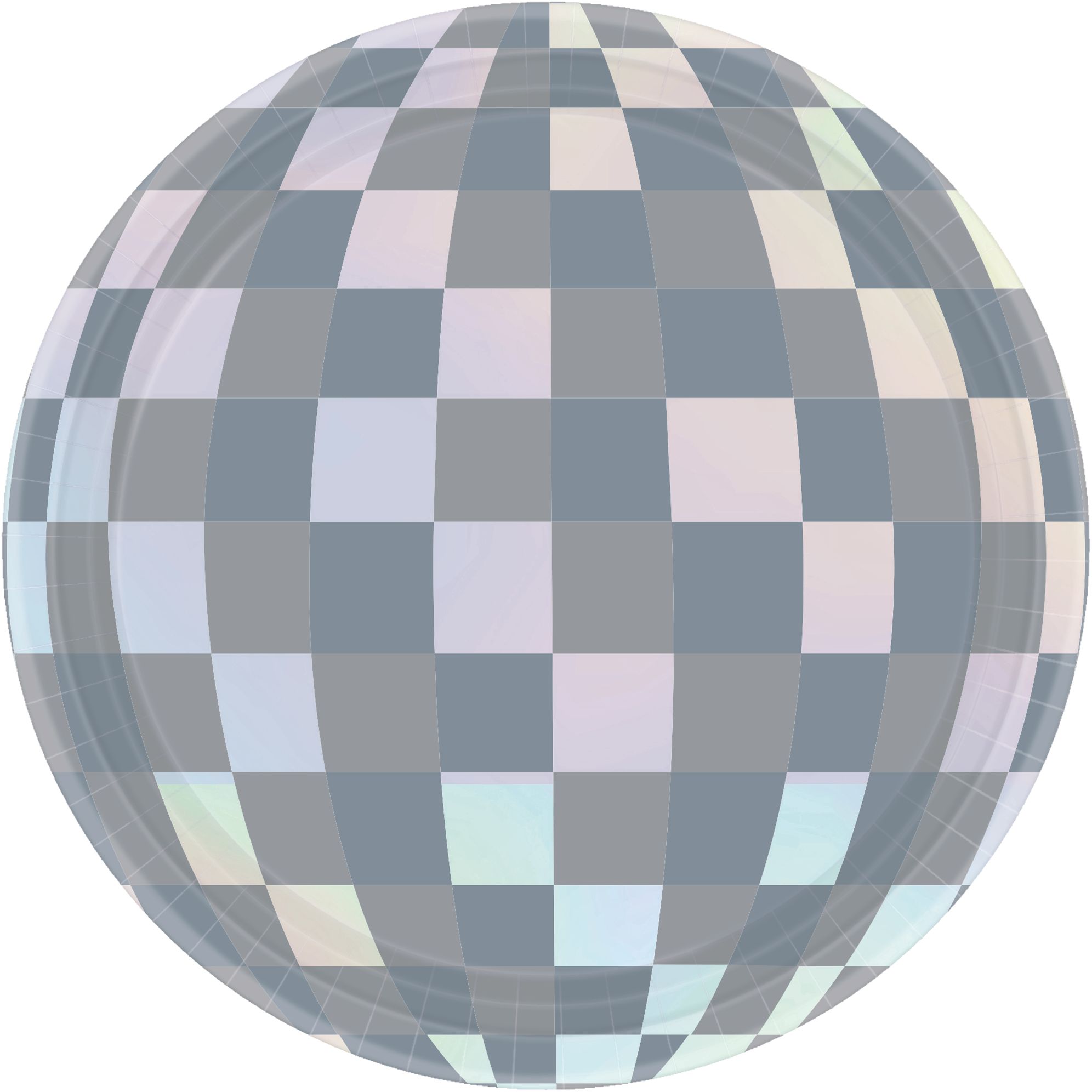 Disco Ball Dessert Plates, 8-pk Overhead_Flat