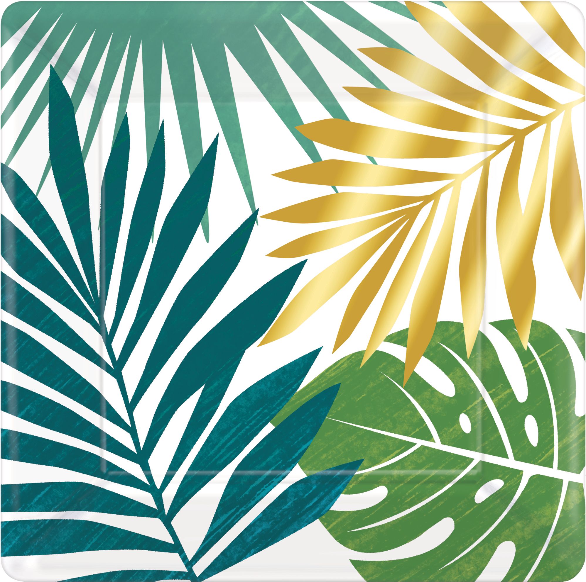 Key West Palm Leaf Dessert Plates, 8-pk CloseUp