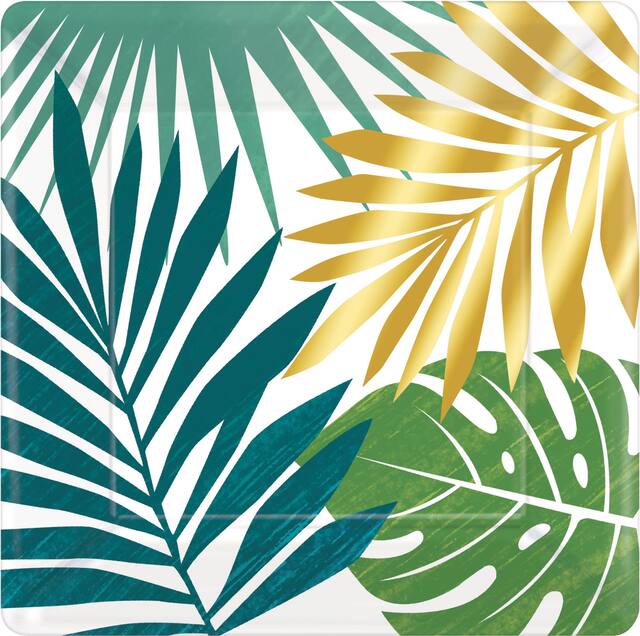 Assiettes à dessert Feuille de palmier Key West, paq. 8 CloseUp