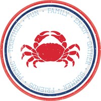 Assiettes à dessert Fruits de mer et été, paq. 8 Overhead_Flat