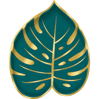 Assiettes à dessert en forme de feuille de palmier Key West, paq. 8 Overhead_Flat