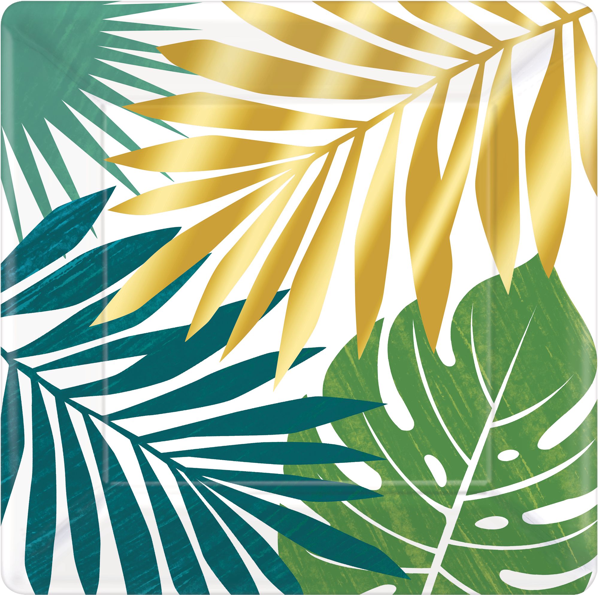 Key West Palm Leaf Dinner Plates, 8-pk Overhead_Flat