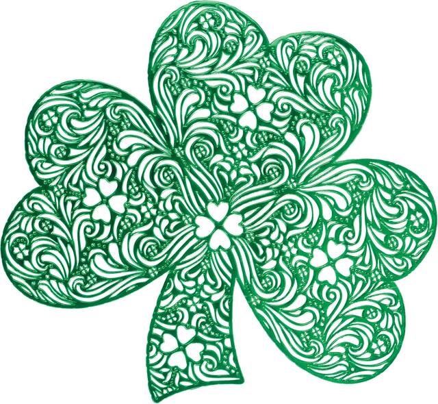 Metallic Green Shamrock Vinyl Placement Overhead_Flat