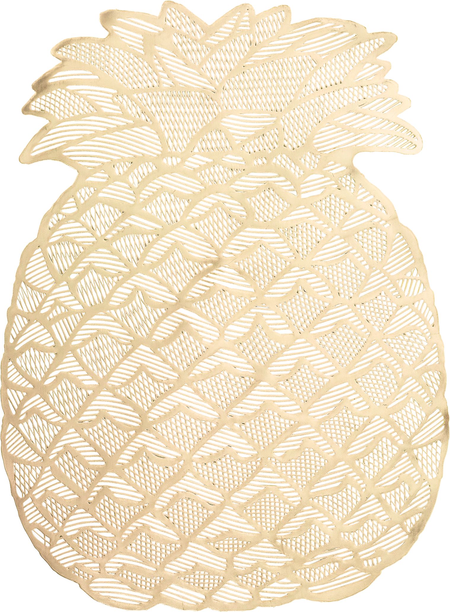 Napperon ananas or Front_Flat