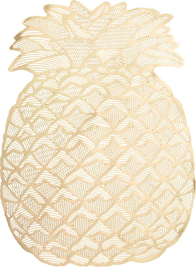 Gold Pineapple Placemat Front_Flat