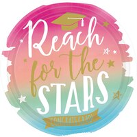 Reach For The Stars Grad Dinner Plates, 18-pk Overhead_Flat