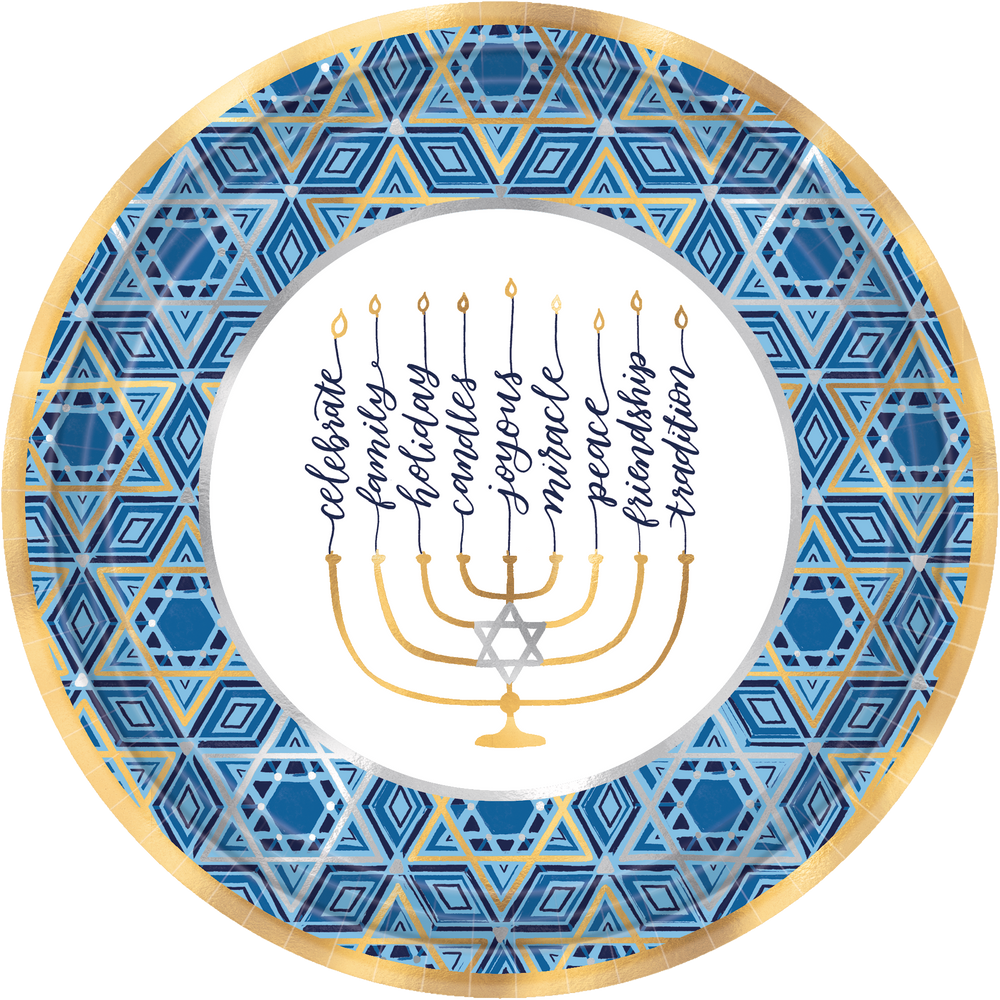 Metallic Festival of Lights Hanukkah Dinner Plates, 18pk Canadian Tire