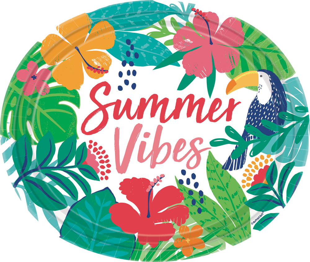 Assiettes ovales Jungle tropicale, paq. 18 Party City