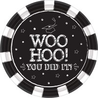 Chalk Hooray Graduation Dessert Plates, 18-pk Overhead_Flat