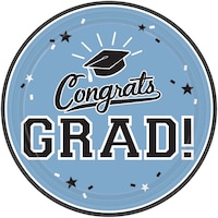 Assiettes à dessert Congrats Grad, paq. 18 Overhead_Flat