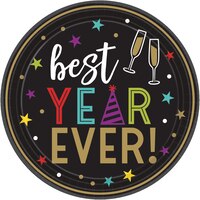 Best Year Ever Dessert Plates, 6-pk Overhead_Flat