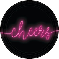 New Year's Glow Dessert Plates, 18-pk Overhead_Flat