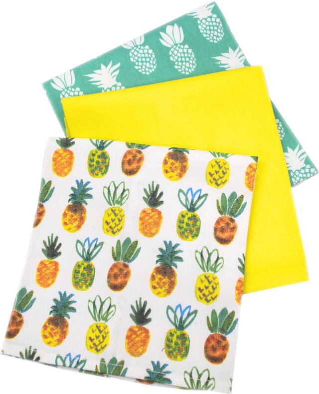 Pineapple Kitchen Towels, 3-pk Composite_or_Mixed