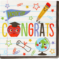 Ensemble de vaisselle du diplômé Rêveur de demain pour 30 Front_Flat