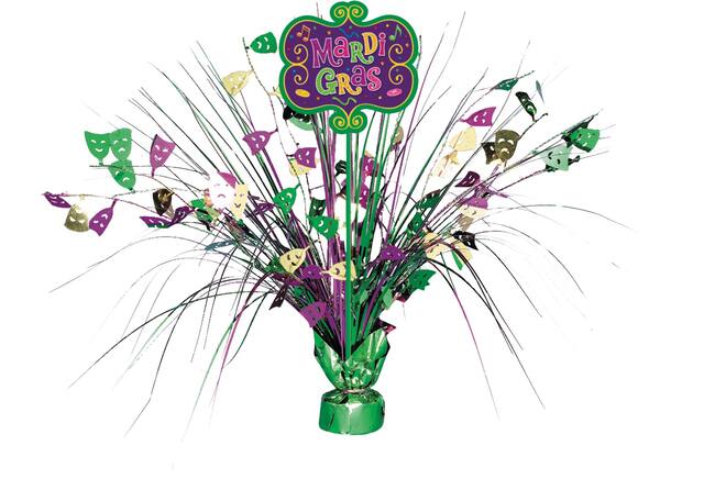 Centre de table fontaine Mardi Gras métallique Front_Flat