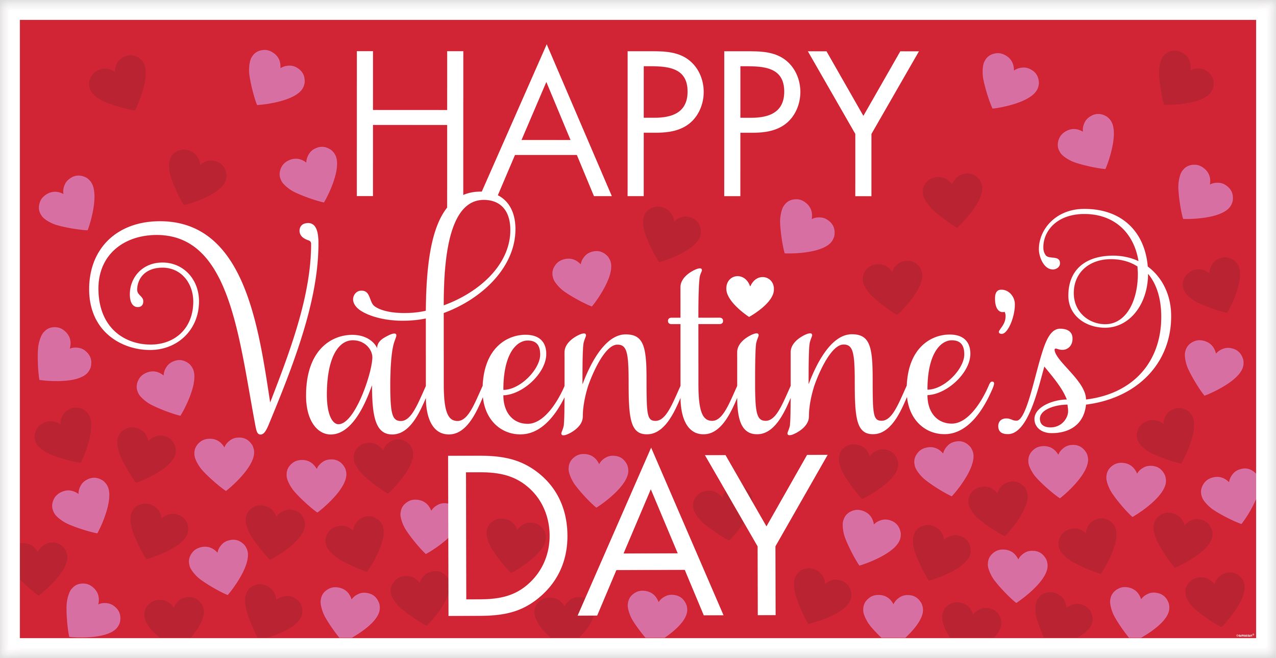 Happy Valentine's Day Banner Overhead_Flat