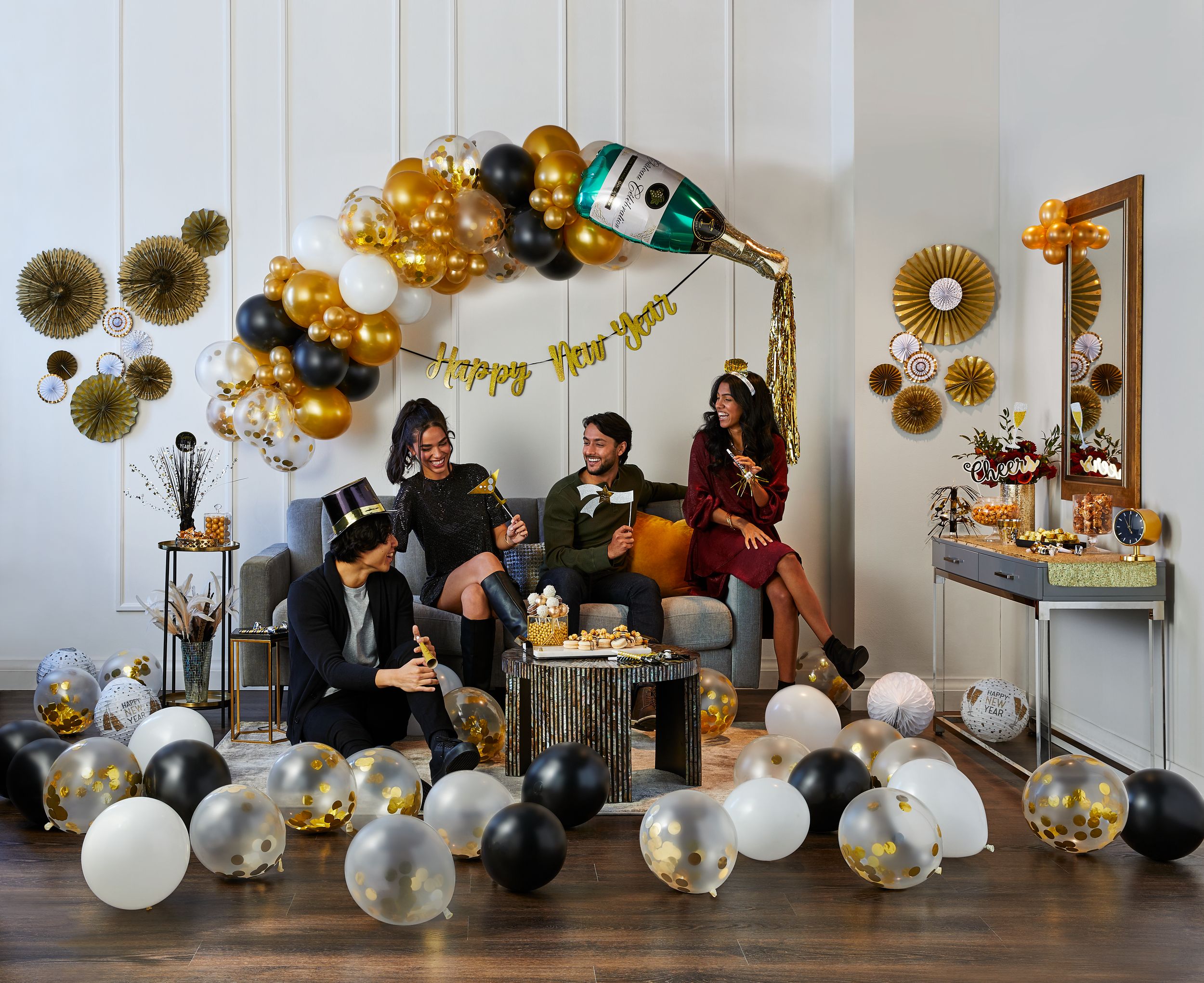 Chemin de table, paillettes dorées, 13 x 72 po Composite_or_Mixed