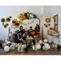 Mirlitons à franges métalliques noires et dorées, paq. 24 Composite_or_Mixed