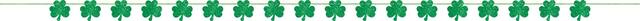 Hanging Garland Banner Decoration, Green Shamrock Garland, 12-ft, for St. Patrick's Day Front_Flat