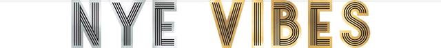 NYE Vibes Letter Banner, Gold/ Silver Front_Flat