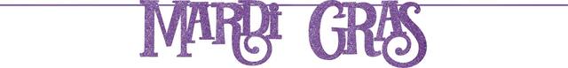 Banderole Good Times du Mardi Gras étincelante, paq. 2 Front_Flat