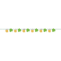 Metallic St. Patrick’s Day Beer & Shamrocks Banner Front_Flat