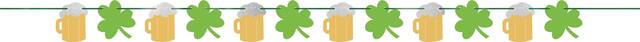 Metallic St. Patrick’s Day Beer & Shamrocks Banner Front_Flat