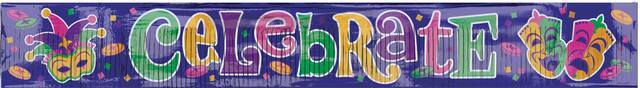 Paquet économique de banderole à lettres Mardi Gras Front_Flat