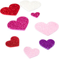 Heart Glitter Foam Stickers, Pink/Red/Purple, 285-pk, for Valentine's Day Composite_or_Mixed