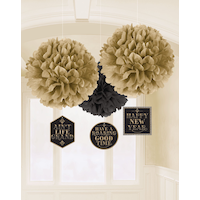 Roaring 20s Tissue Pom-Poms, 3-pk Front_Flat