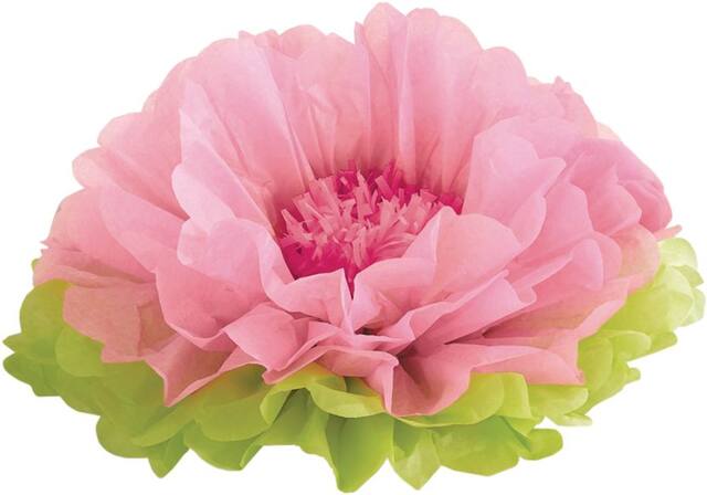 Spring Flower Tissue Pom Poms, 3-pk Front_Elevated