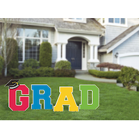 Multicolour Graduation Yard Signs, 4-pk Front_Flat