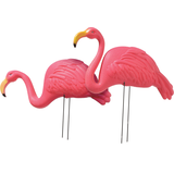 Flamingo Outdoor Yard Stake Sign Decorations, Pink, 21-in, 2-pk, for Summer Party Side_Left