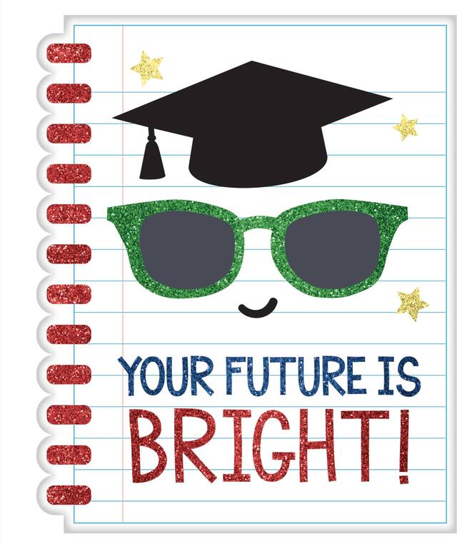 Découpes remise de diplôme scintillant Future Dreamer, paq. 9 Front_Flat