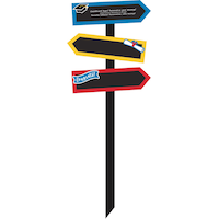 Multicolour Graduation Chalkboard Yard Stake Front_Flat