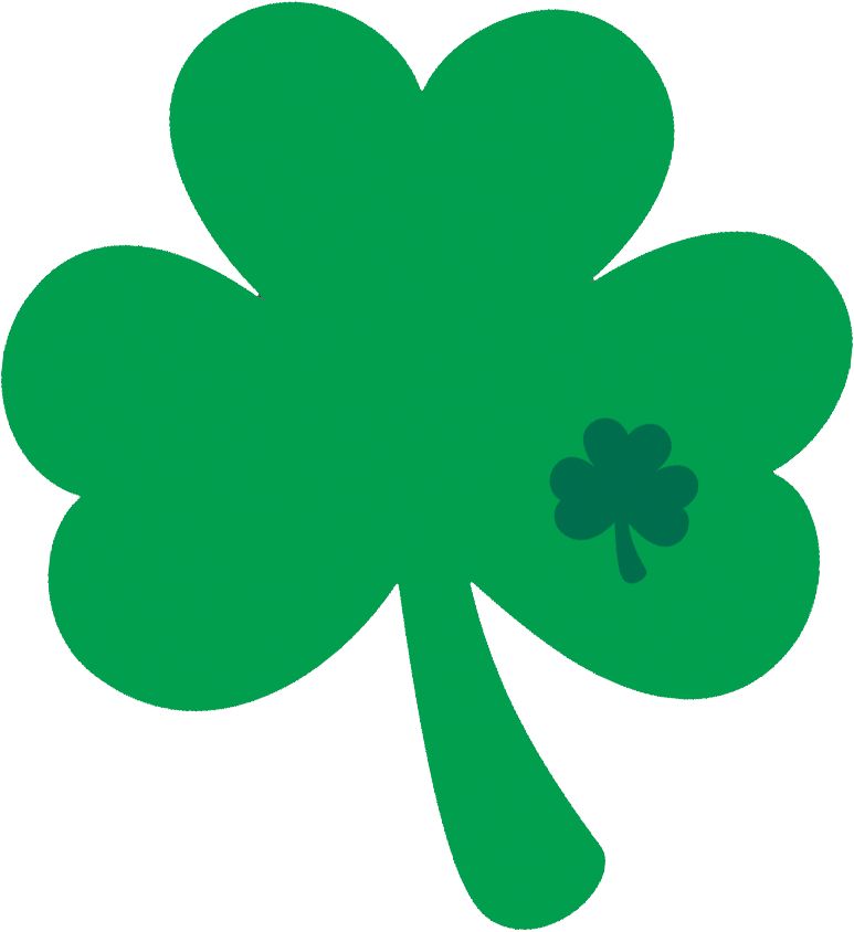 Découpe trèfle de la Saint-Patrick, vert, paq. 30 Front_Flat