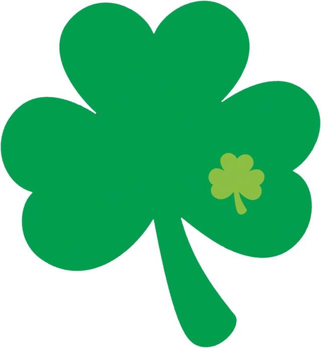 Découpe trèfle de la Saint-Patrick, vert, paq. 30 Front_Flat