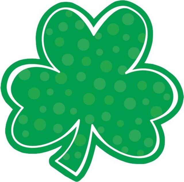 Découpe trèfle à pois de la Saint-Patrick, vert Front_Flat