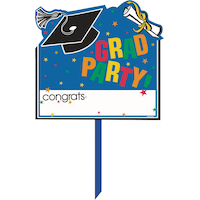 Grad Celebration Graduation Yard Sign with Name Space Front_Flat