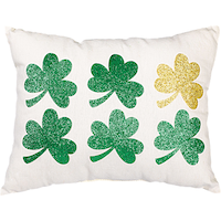 Glitter Shamrock Pillow Front_Flat